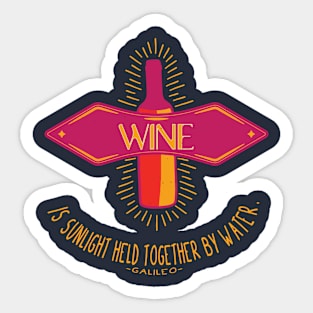 Wine Is Sunlight Sticker